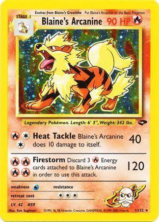 Blaine's Arcanine 001  - Unlimited Holofoil - Holo Rare