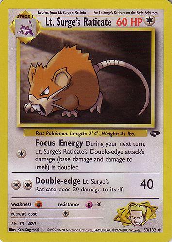 Lt. Surge's Raticate 053  - Unlimited - Uncommon