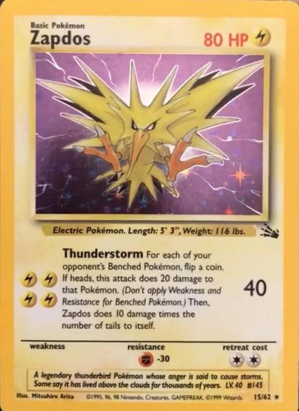 Zapdos (15) (15) 015  - Unlimited Holofoil - Holo Rare