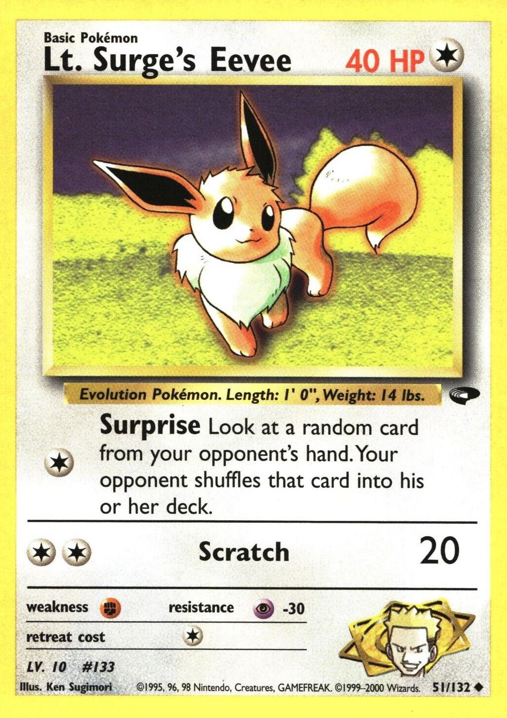 Lt. Surge's Eevee 051  - Unlimited - Uncommon