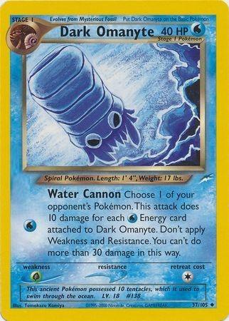 Dark Omanyte 037  - Unlimited - Uncommon