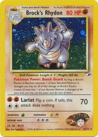 Brock's Rhydon 002  - Unlimited Holofoil - Holo Rare