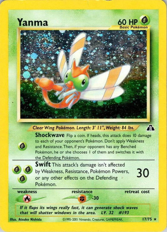 Yanma (17) 17/75 - Neo Discovery Unlimited Holofoil