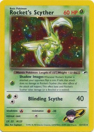 Rocket's Scyther 013  - Unlimited Holofoil - Holo Rare