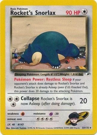 Rocket's Snorlax 033  - Unlimited - Rare