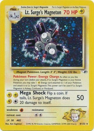 Lt. Surge's Magneton 008  - Unlimited Holofoil - Holo Rare