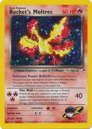 Rocket's Moltres 012  - Unlimited Holofoil - Holo Rare