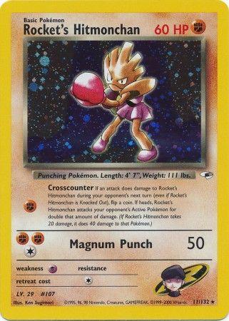 Rocket's Hitmonchan 011  - Unlimited Holofoil - Holo Rare