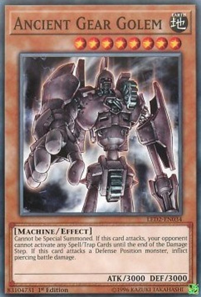 Ancient Gear Golem (LED2-EN034) - Common