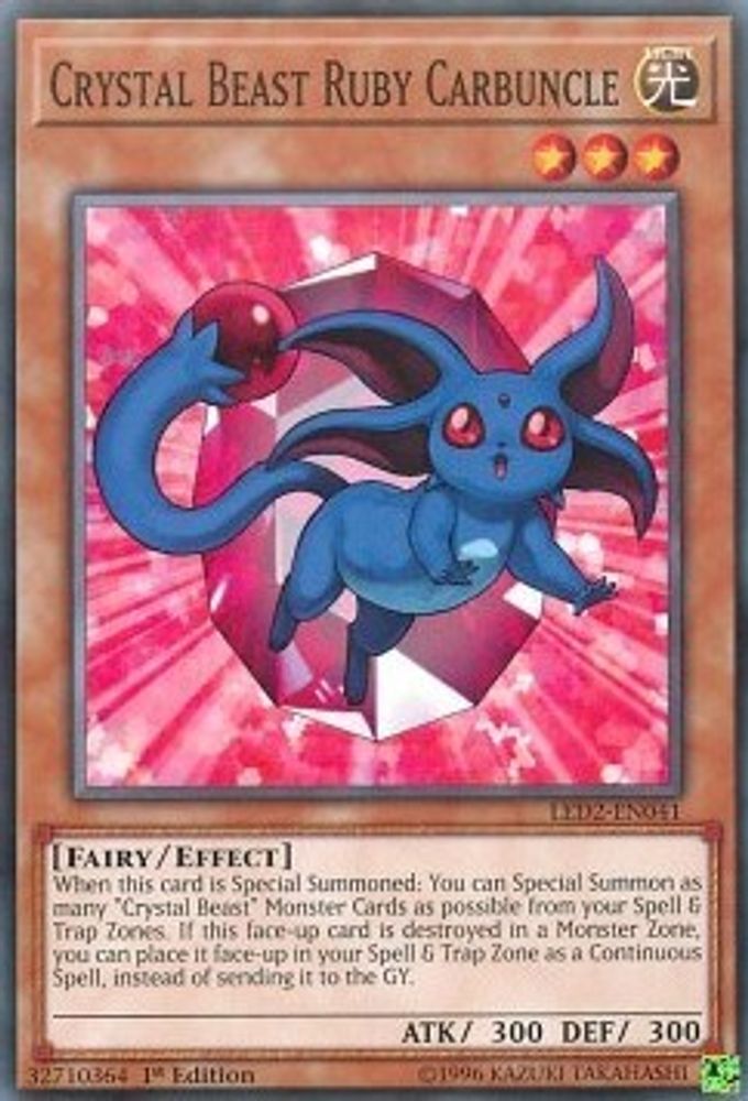 Crystal Beast Ruby Carbuncle (LED2-EN041) - Common
