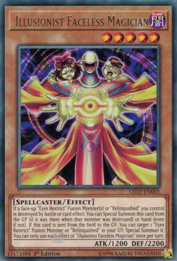 Illusionist Faceless Magician (LED2-EN002) - Rare