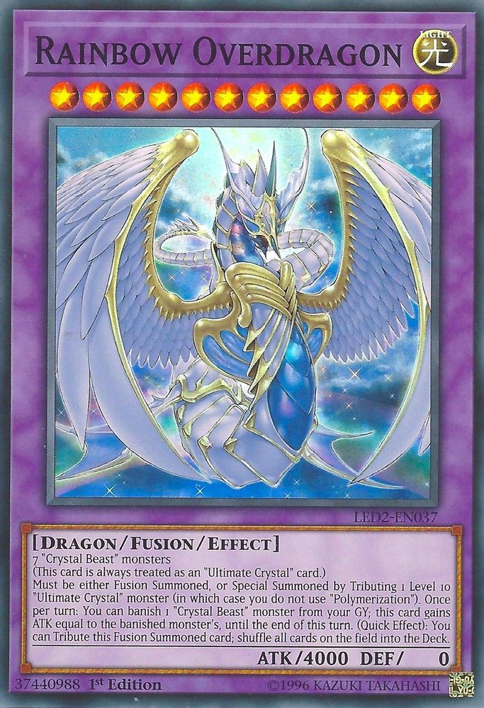 Rainbow Overdragon (LED2-EN037) - Super Rare