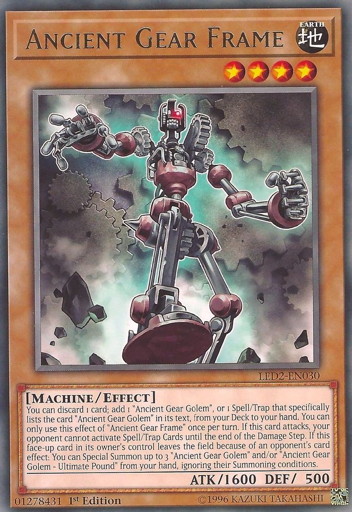 Ancient Gear Frame (LED2-EN030) - Rare