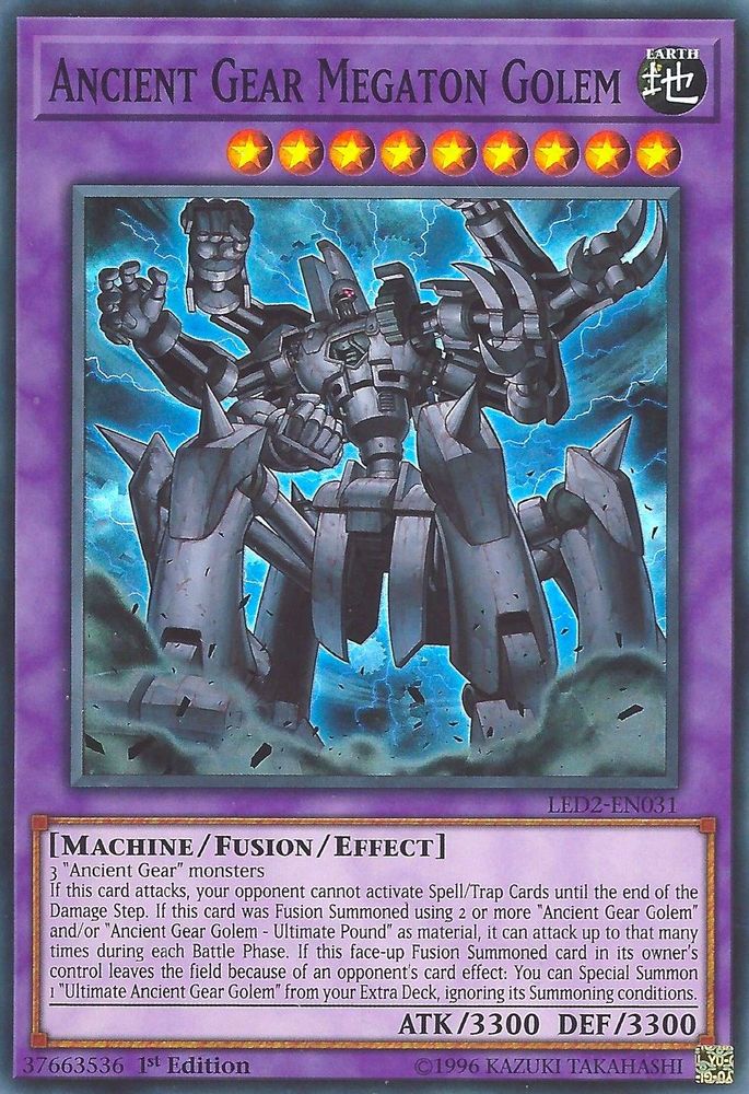 Ancient Gear Megaton Golem (LED2-EN031) - Super Rare