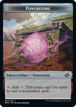 Powerstone // Saheeli, Jeton double face en filigrane Master Emblem [Les jetons de guerre des frères] 