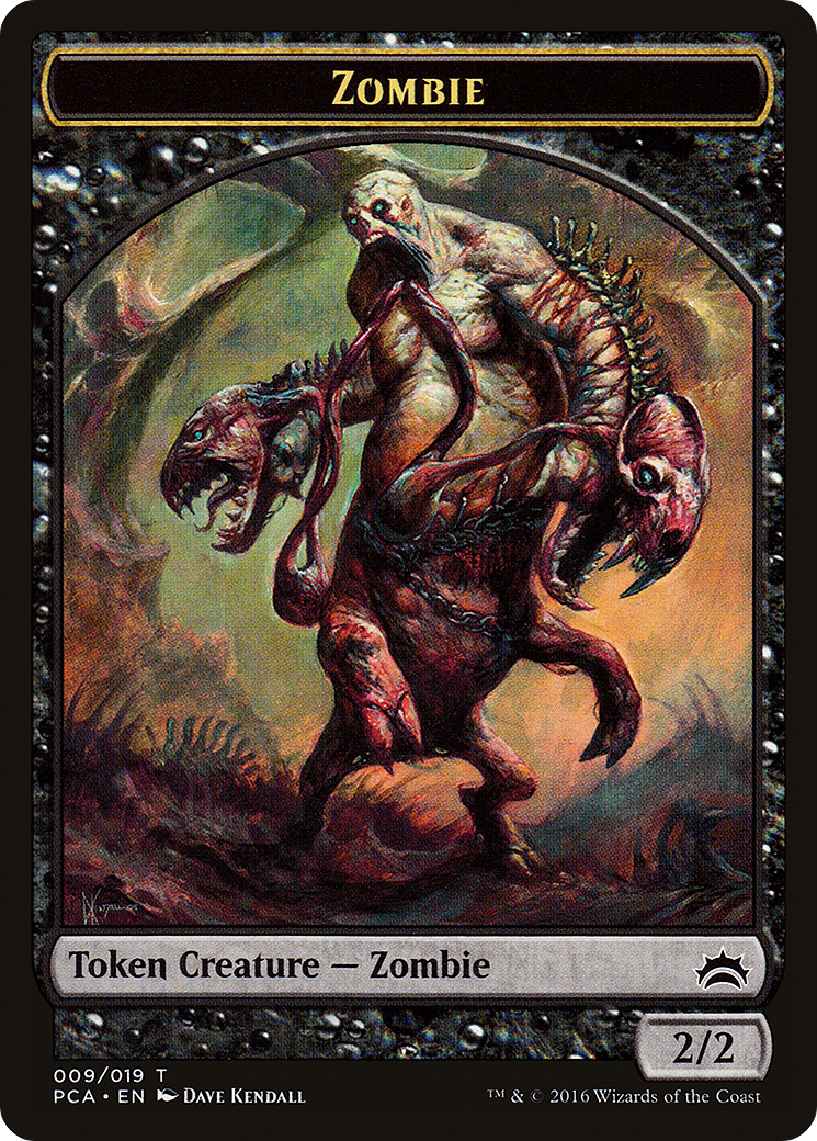 Zombie // Hellion Double-Sided Token (PCA-9 // 12) - Planechase Anthology Tokens