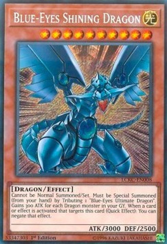 Blue-Eyes Shining Dragon (LCKC-EN008) - Secret Rare