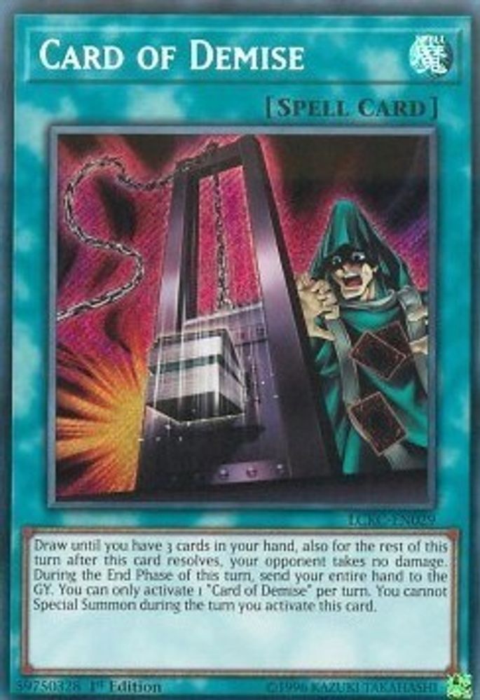 Card of Demise (LCKC-EN029) - Secret Rare
