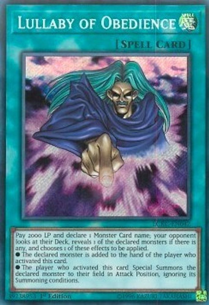Lullaby of Obedience (LCKC-EN042) - Secret Rare