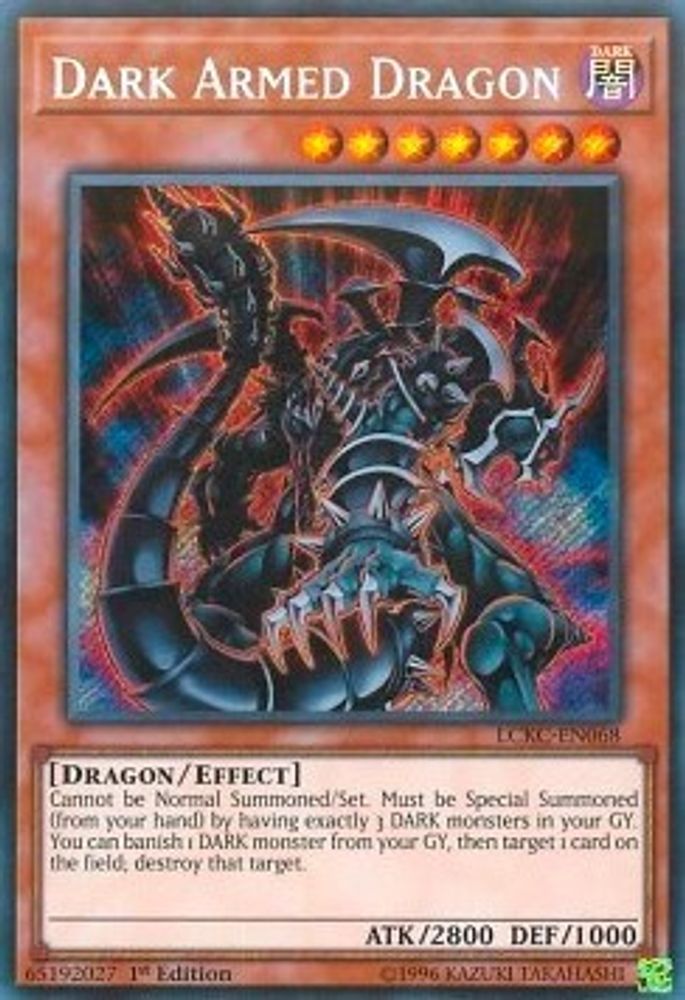 Dark Armed Dragon (LCKC-EN068) - Secret Rare