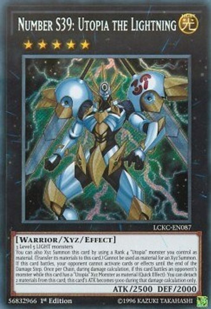 Number S39: Utopia the Lightning (LCKC-EN087) - Secret Rare