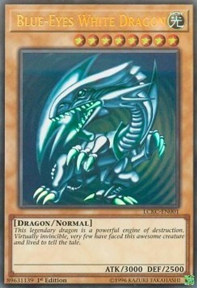Blue-Eyes White Dragon (Version 2) (LCKC-EN001) - Ultra Rare