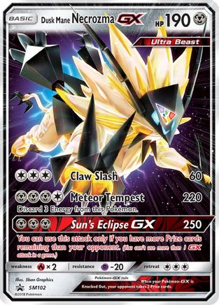 Dusk Mane Necrozma GX SM102  - Holofoil - Promo