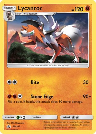 Lycanroc - SM105  - Holofoil - Promo