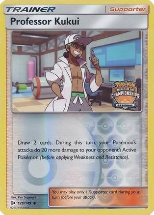 Professor Kukui - 128/149 (Regional Championships)/149  - Reverse Holofoil - Promo