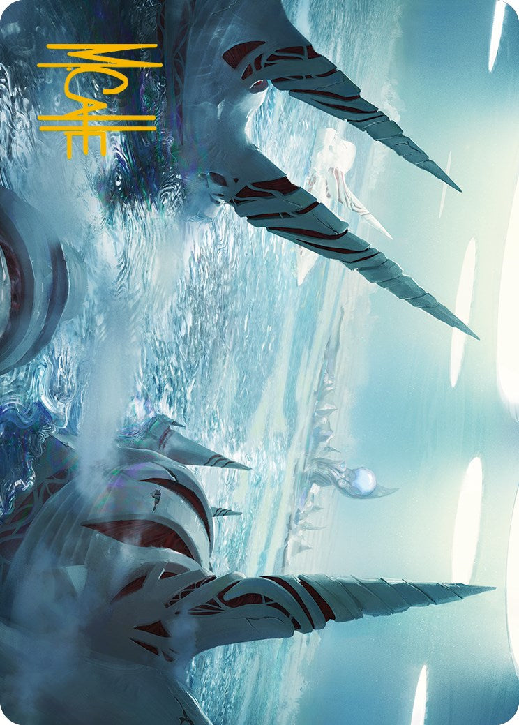 Carte d'art Seachrome Coast (signature estampillée or) [Phyrexia : All Will Be One Art Series] 