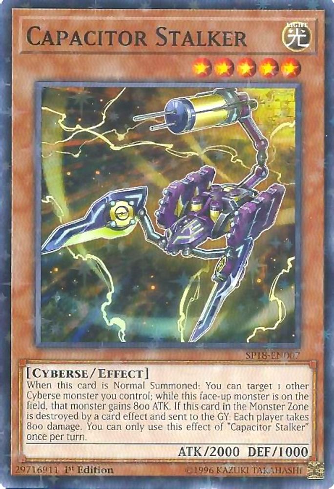 Capacitor Stalker (Starfoil) (SP18-EN007) - Starfoil Rare
