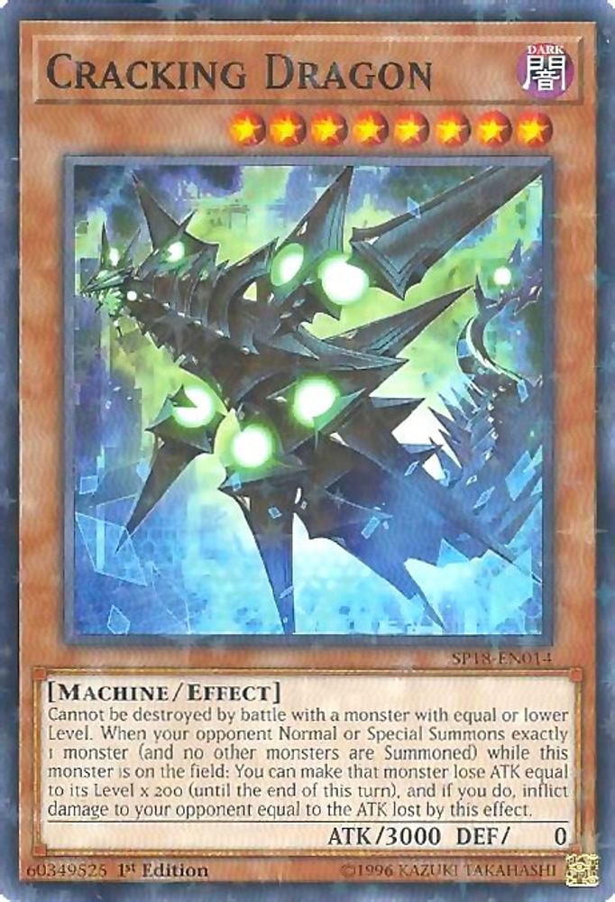 Cracking Dragon (Starfoil) (SP18-EN014) - Starfoil Rare