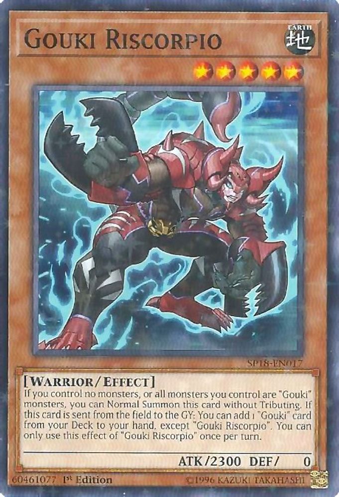 Gouki Riscorpio (Starfoil) (SP18-EN017) - Starfoil Rare