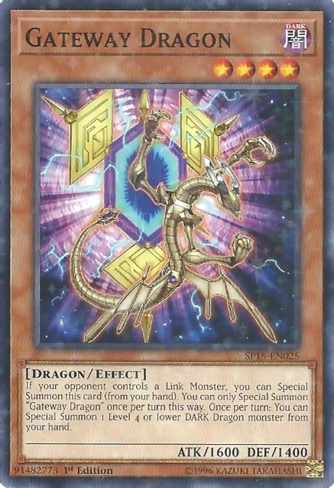Gateway Dragon (Starfoil) (SP18-EN025) - Starfoil Rare