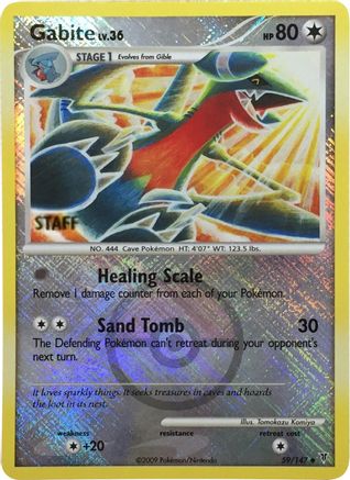 Gabite - 59/147 (Championship Promo) [Staff]/147  - Reverse Holofoil - Promo