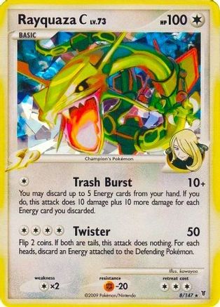 Rayquaza C (Cracked Ice) 008/147  - Holofoil - Promo