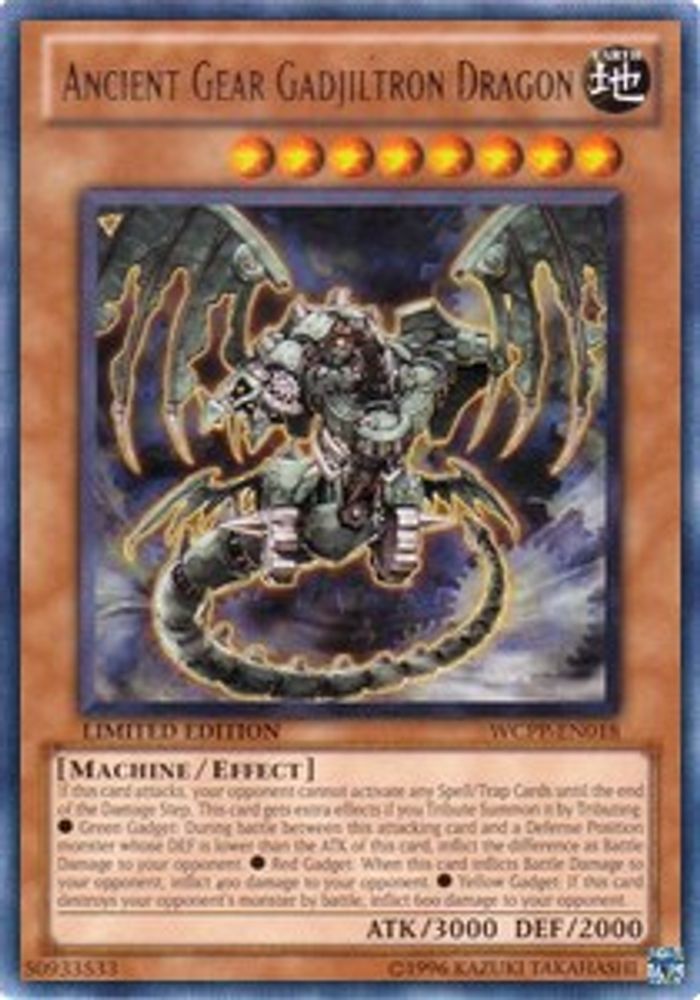 Ancient Gear Gadjiltron Dragon (WCPP-EN018) - Rare