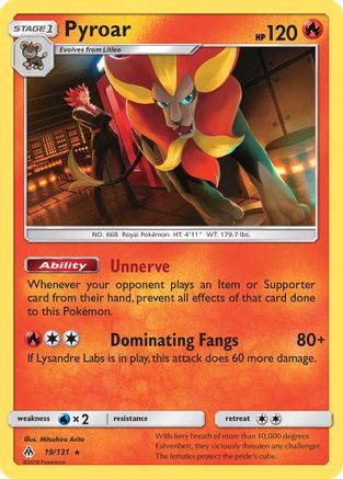 Pyroar  - Holofoil - Holo Rare
