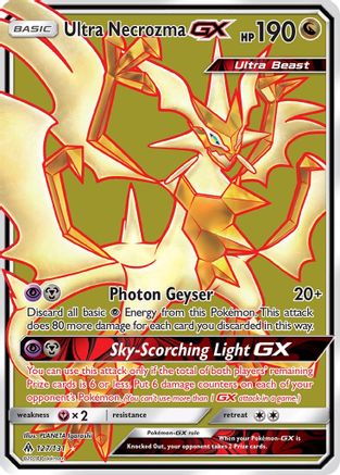 Ultra Necrozma GX (Full Art) 127/131 - SM  Forbidden Light Holofoil
