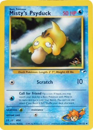 Psyduck de Misty (54/132) (W Stamped Promo) [Gym Heroes Unlimited] 