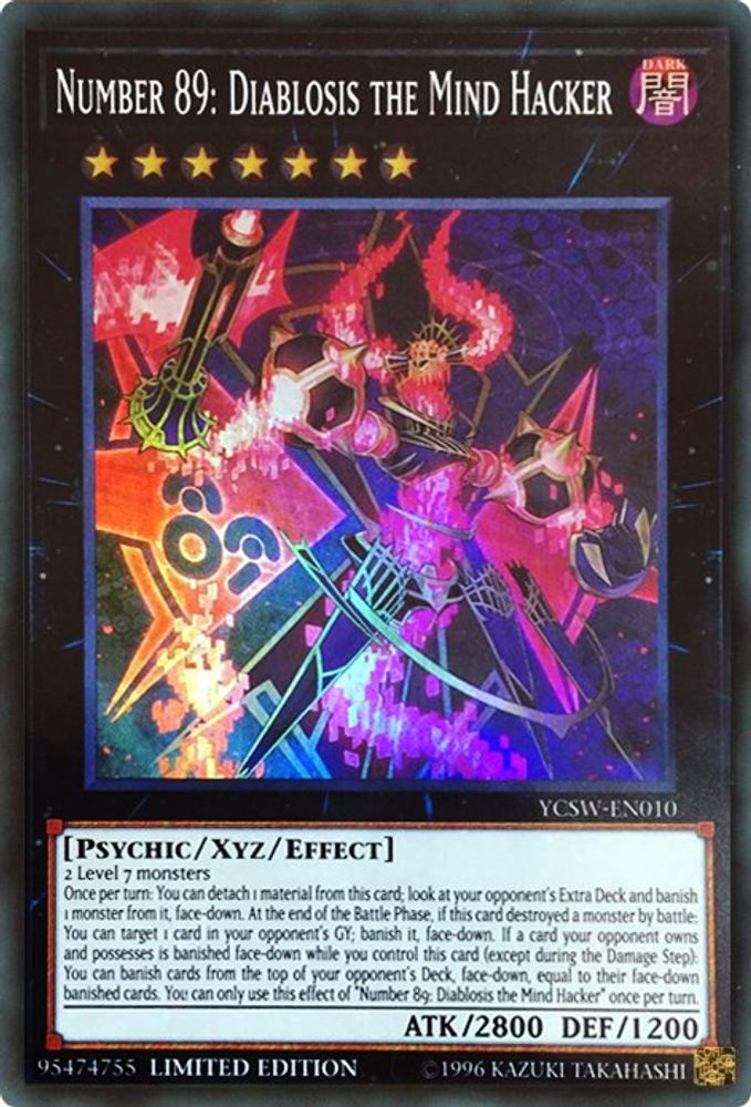 Number 89: Diablosis the Mind Hacker (YCSW-EN010) - Super Rare