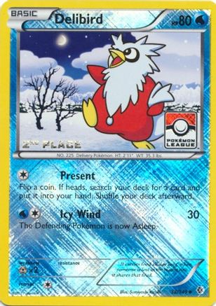 Delibird - 38/149 (Pokemon League) [2nd Place]/149  - Reverse Holofoil - Promo