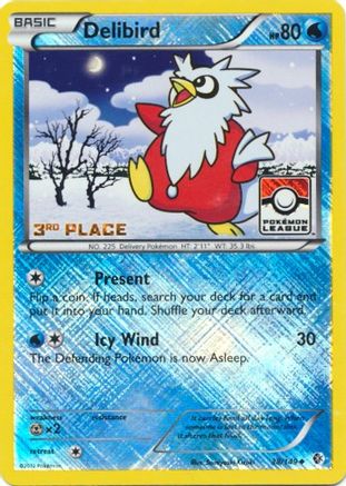 Delibird - 38/149 (Pokemon League) [3rd Place]/149  - Reverse Holofoil - Promo