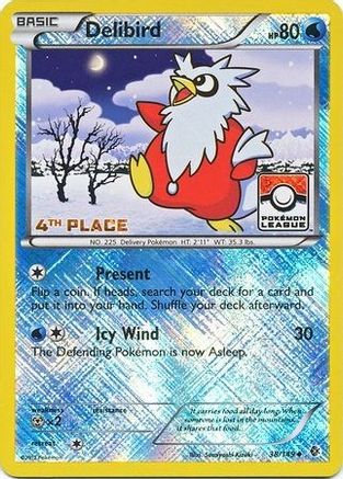 Delibird - 38/149 (Pokemon League) [4th Place]/149  - Reverse Holofoil - Promo