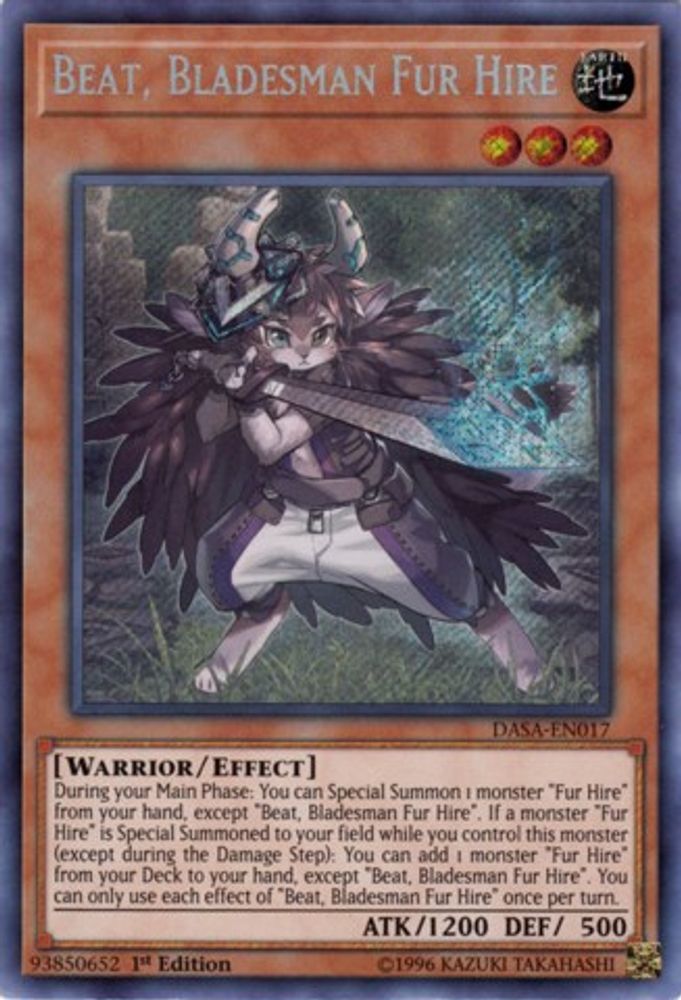 Beat, Bladesman Fur Hire (DASA-EN017) - Secret Rare