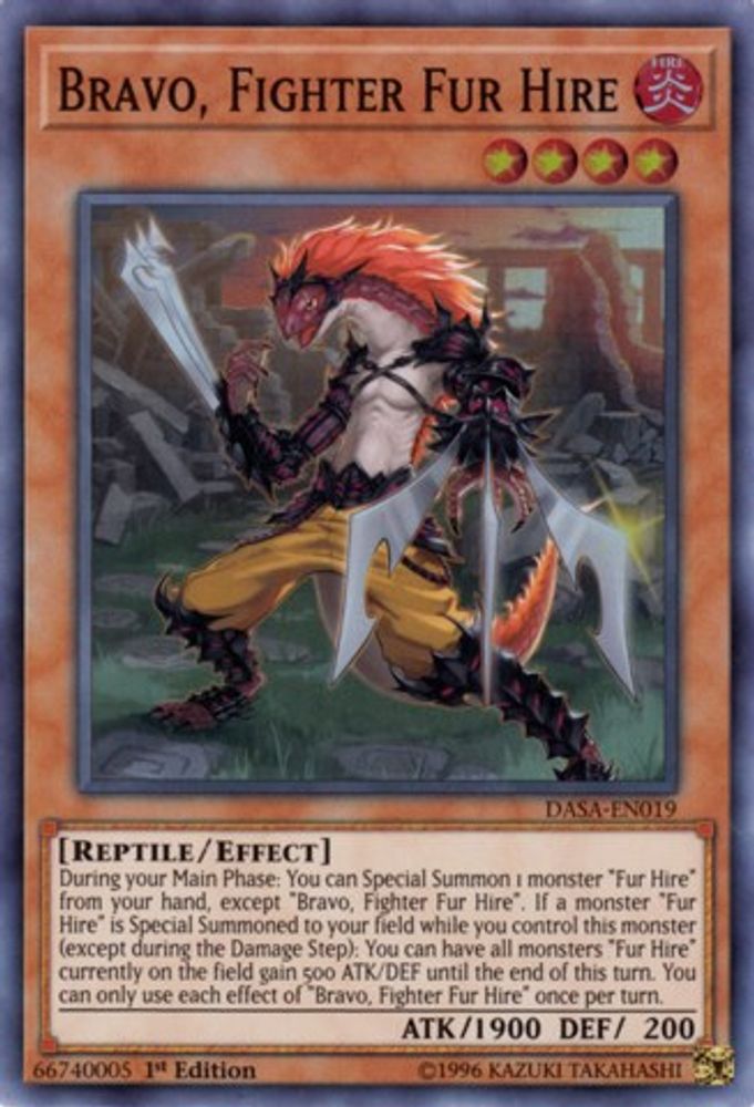 Bravo, Fighter Fur Hire (DASA-EN019) - Super Rare