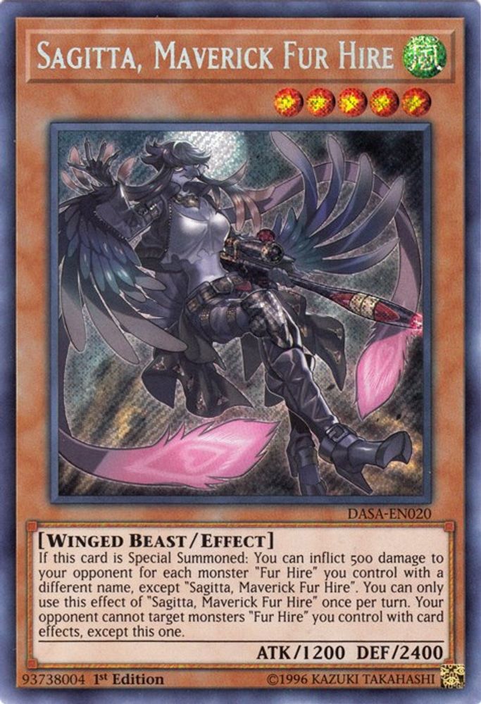 Sagitta, Maverick Fur Hire (DASA-EN020) - Secret Rare