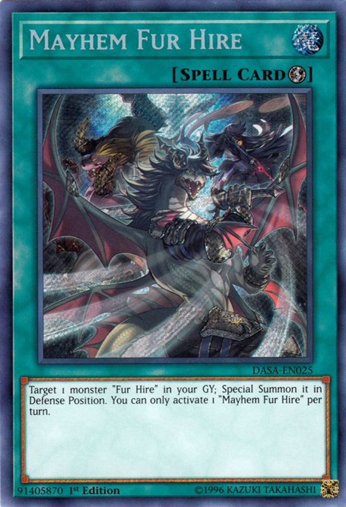 Mayhem Fur Hire (DASA-EN025) - Secret Rare