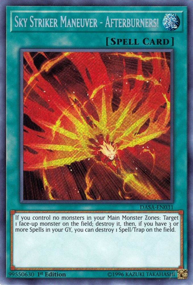 Sky Striker Maneuver - Afterburners! (DASA-EN031) - Secret Rare