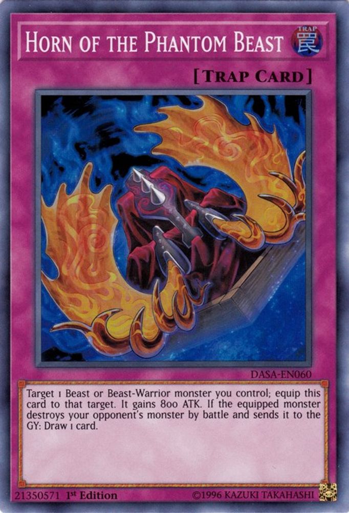 Horn of the Phantom Beast (DASA-EN060) - Super Rare